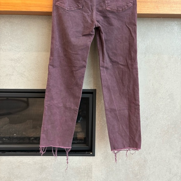 RE/DONE WOMENS STOVE PIPE DENIM CROPPED HIGH-WAIST JEANS, SIZE 26 - Picture 11 of 14